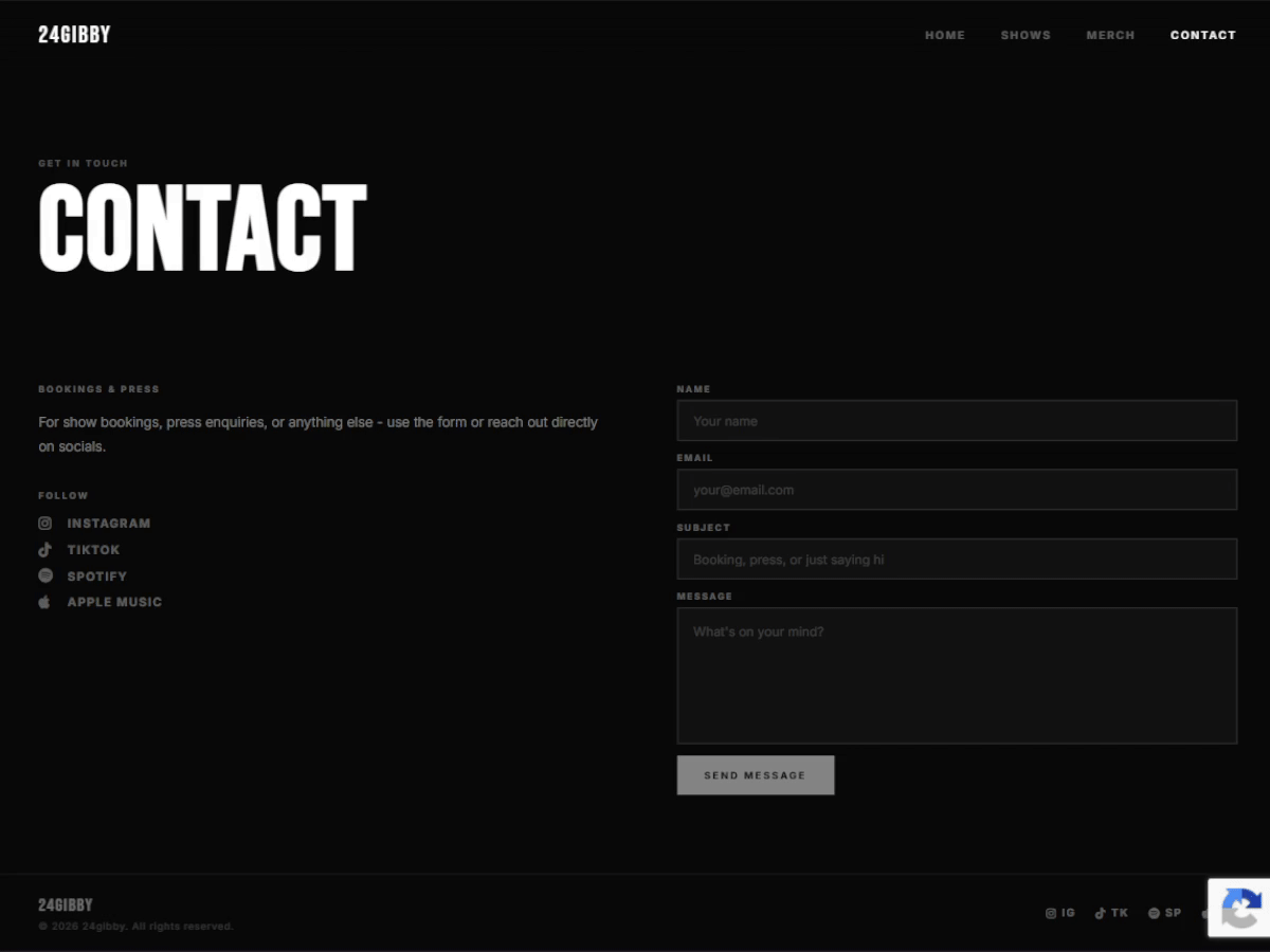 24Gibby Music Portfolio screenshot 4