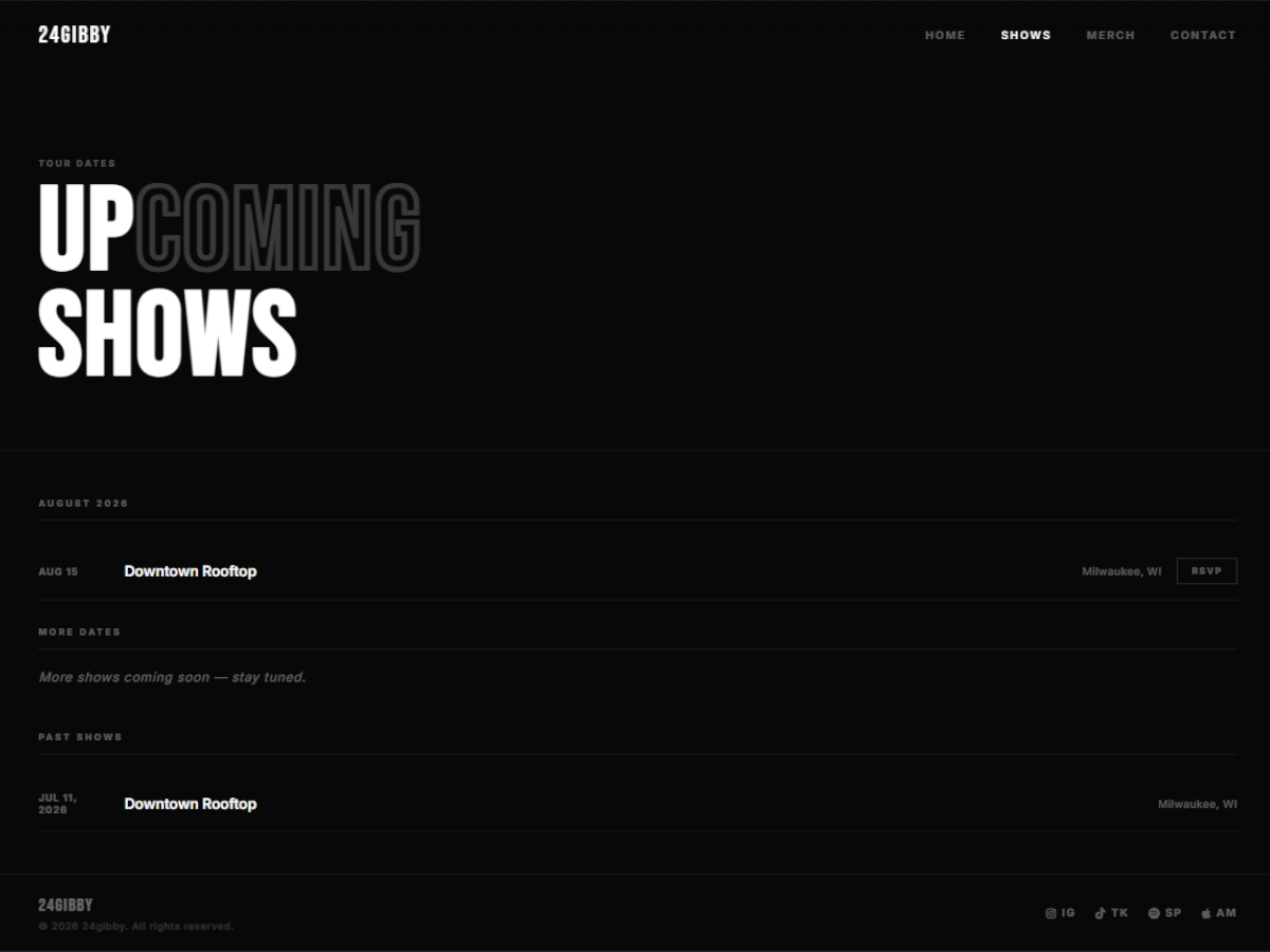 24Gibby Music Portfolio screenshot 1